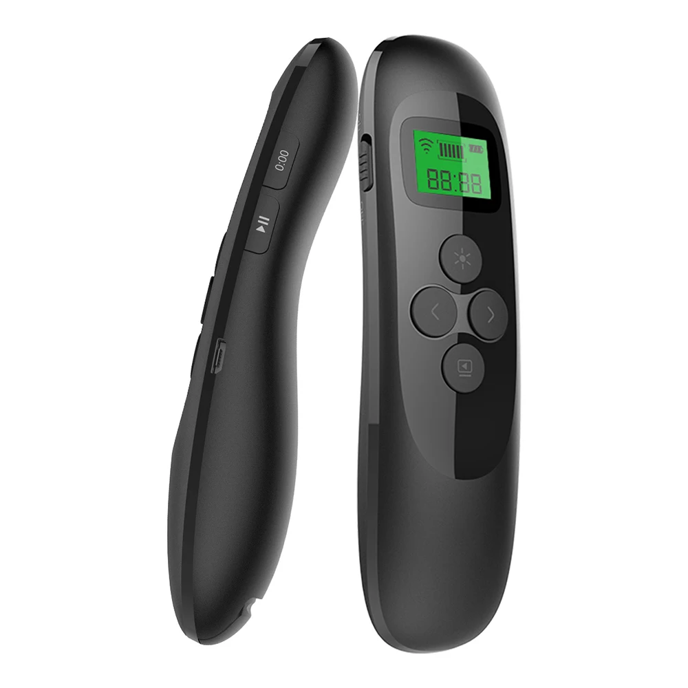 

Doosl Wireless Presenter Rechargeable Presentation Remote with LCD Display 2.4GHz Wireless PPT Clicker Remote Control