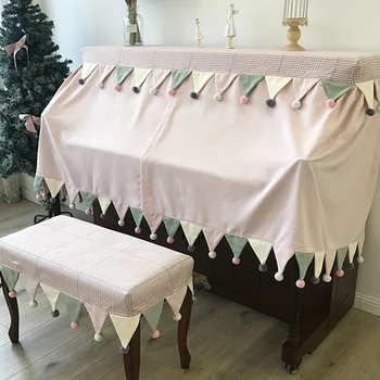 

Custom piano cover dust cloth half bag full package three color optional steel piano protective cover piano stool cover