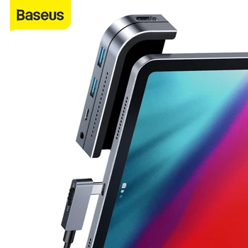 Baseus USB C HUB Type C HUB to HDMI USB 3.0 PD Port 3.5mm Jack Mobile Phone USB-C USB HUB Adapter For MacBook Pro For iPad Pro