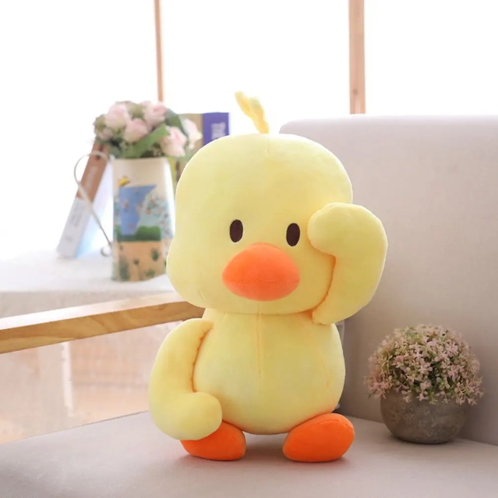 55cm 1 шт. хлопковая маленькая Желтая фигурка утки, фигурка из эластичной ткани с пузырьками, Детская комфортная кукла, украшение для дома на день рождения - Цвет: 55cm
