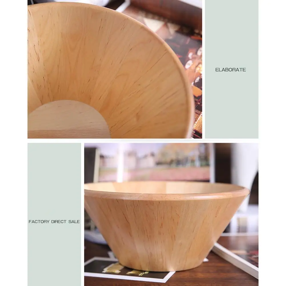 28 см Новое поступление деревянная чаша для салата фрукты береза основной цвет большой диаметр японская столовая посуда тарелка