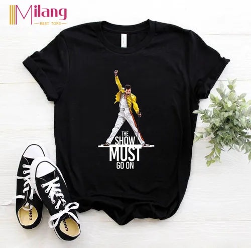 여성용 프레디 머큐리 티셔츠, 퀸 밴드, 블랙 티셔츠, 여성용 반팔 티, 락 의류, 소녀 상의, 2020 여름 2