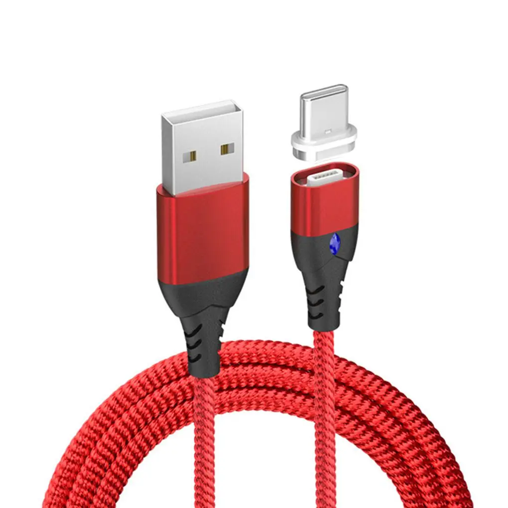 Магнитная зарядная кабельная линия Micro Тип usb C 8 Pin магнит быстрая Зарядное устройство переходник Замена для iPhone/iPad/Xiaomi/huawei/samsung - Цвет: red Type-c head