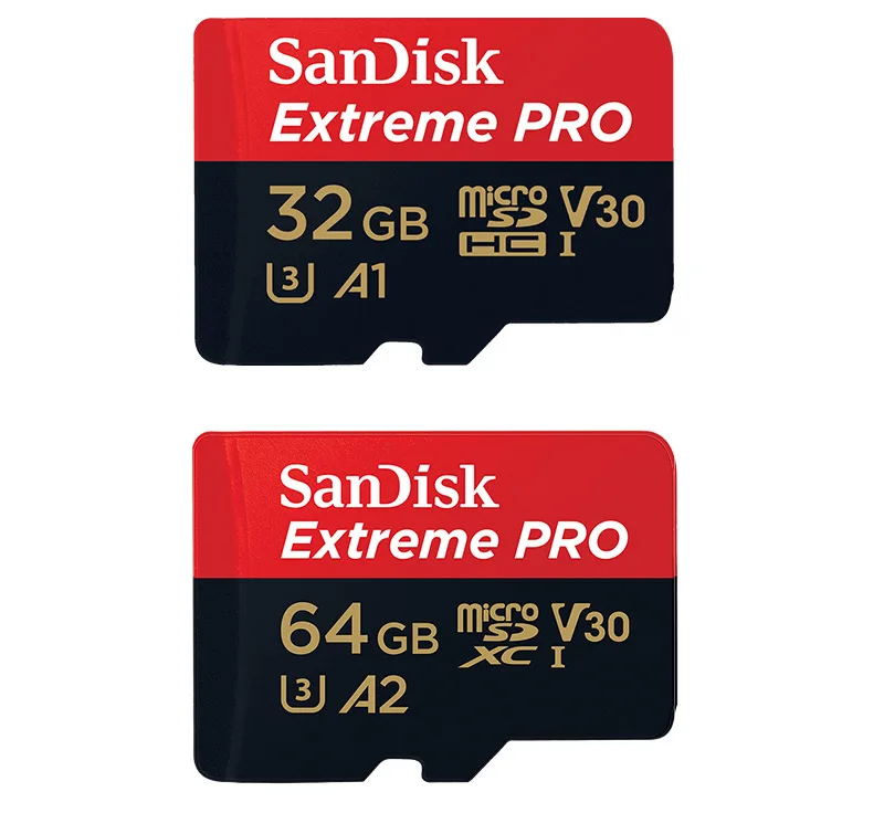 SanDisk Memory Card Extreme PRO Micro SD Card 256GB 128GB 64GB U3 V30 TF Card A2 Flash Card 32GB A1 for Camera Drone