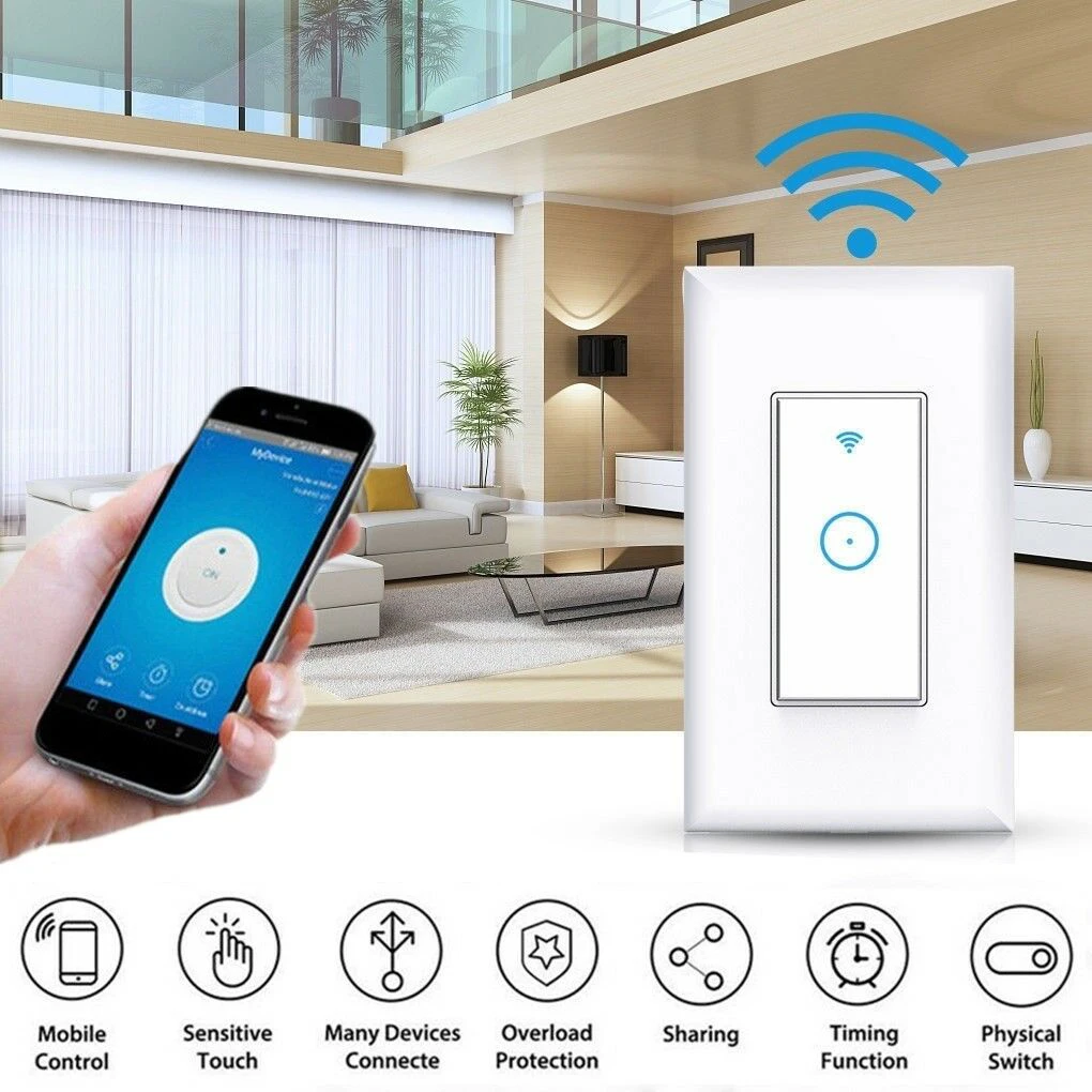 

Smart Wifi Light Wall Switch Touch Remote Controller Wall Touch Wifi Smart Switch US