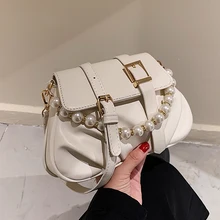 

New Beading Crossbody Messenger Bag Designer Handbag For Women 2021 High Quality Lady PU Leather Travel Shoulder Bag Purses