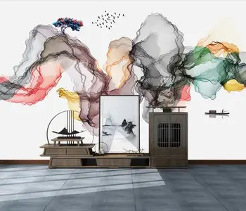 

CJSIR Custom 3d Wallpaper Mural Ink Painting Mood Landscape Landscape Living Room Tv Background Wall Paper Zen Landscape