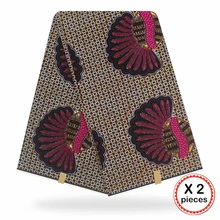 Африканская ткань с восковым принтом, хлопковая ткань для шитья, Анкара, африканская ткань, 12 ярдов, Нигерия, Гана, свадебная одежда, платье 91706