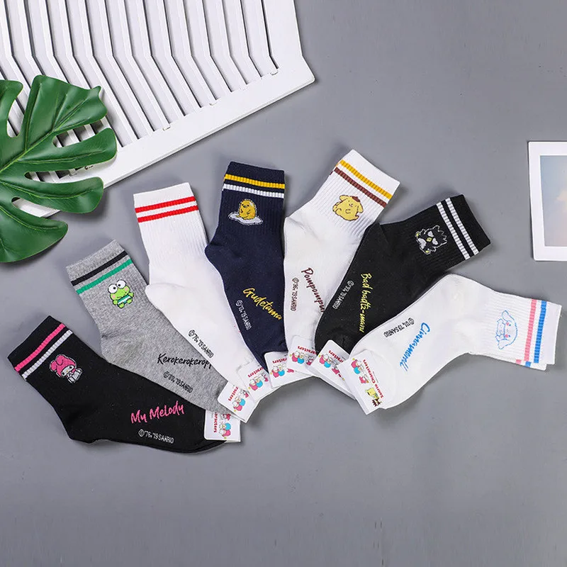 Мультфильм Аниме kerokerokeroppi носки Gudetama Pom Purin Bad Марка Badtz Maru Корейский осень зима женские хлопковые носки милые забавные повседневные