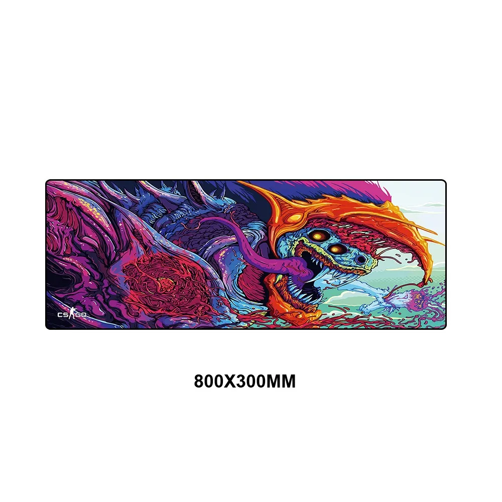 Игровой коврик для мыши большого размера, коврик Grande для CS GO Hyper Beast Gamer XL XXL, компьютерный коврик для мыши, игровой коврик для Csgo Muismat PC 900x400 мм - Цвет: 800x300MM