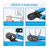 Tubular Terminal Crimping Tools Mini Electrical Pliers HSC8 6-4A/HSC8 6-4 0.25-10mm2/0.25-6mm2 23-7AWG High Precision Clamp Sets 6