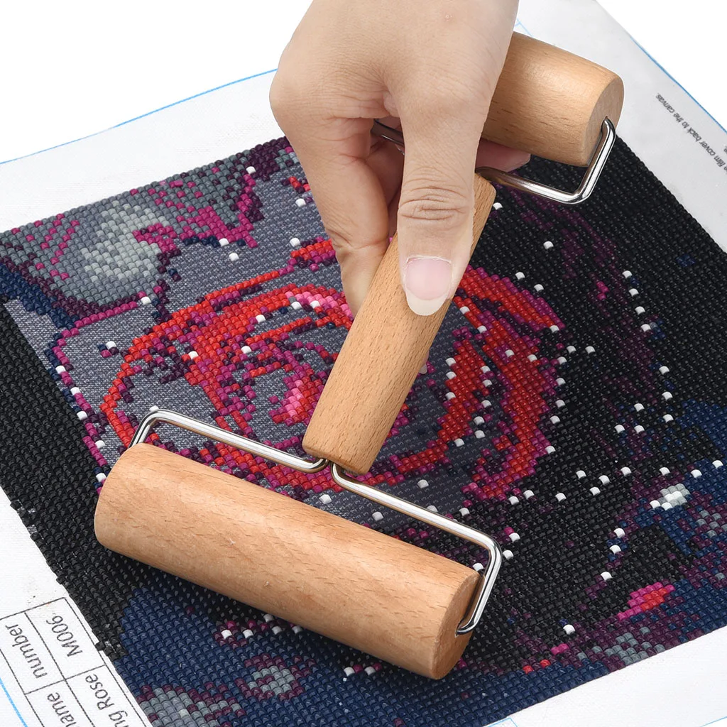 5D Diamond Painting Kits Double Wooden Roller - DIY Rhinestone Embroidery Crystal/Diamond/Rhinestone Diamond Painting Tools 