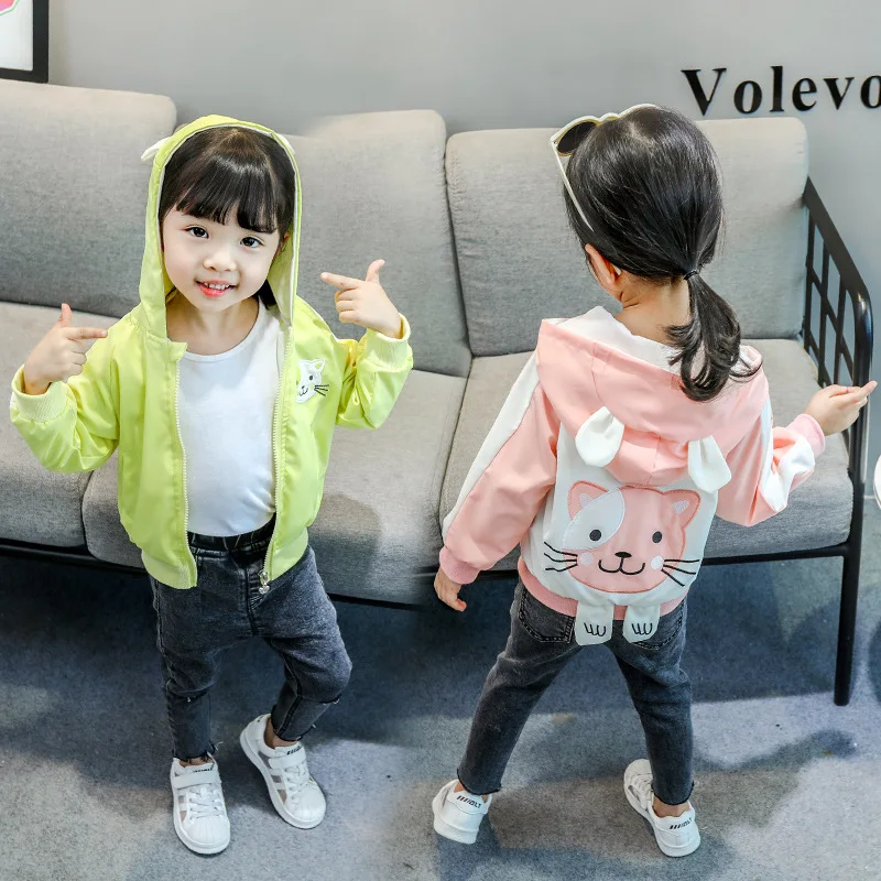 

Childrenswear GIRL'S Coat Spring And Autumn 2019 Autumn Clothing New Style Kids' Jacket Baby Cute Trench Coat