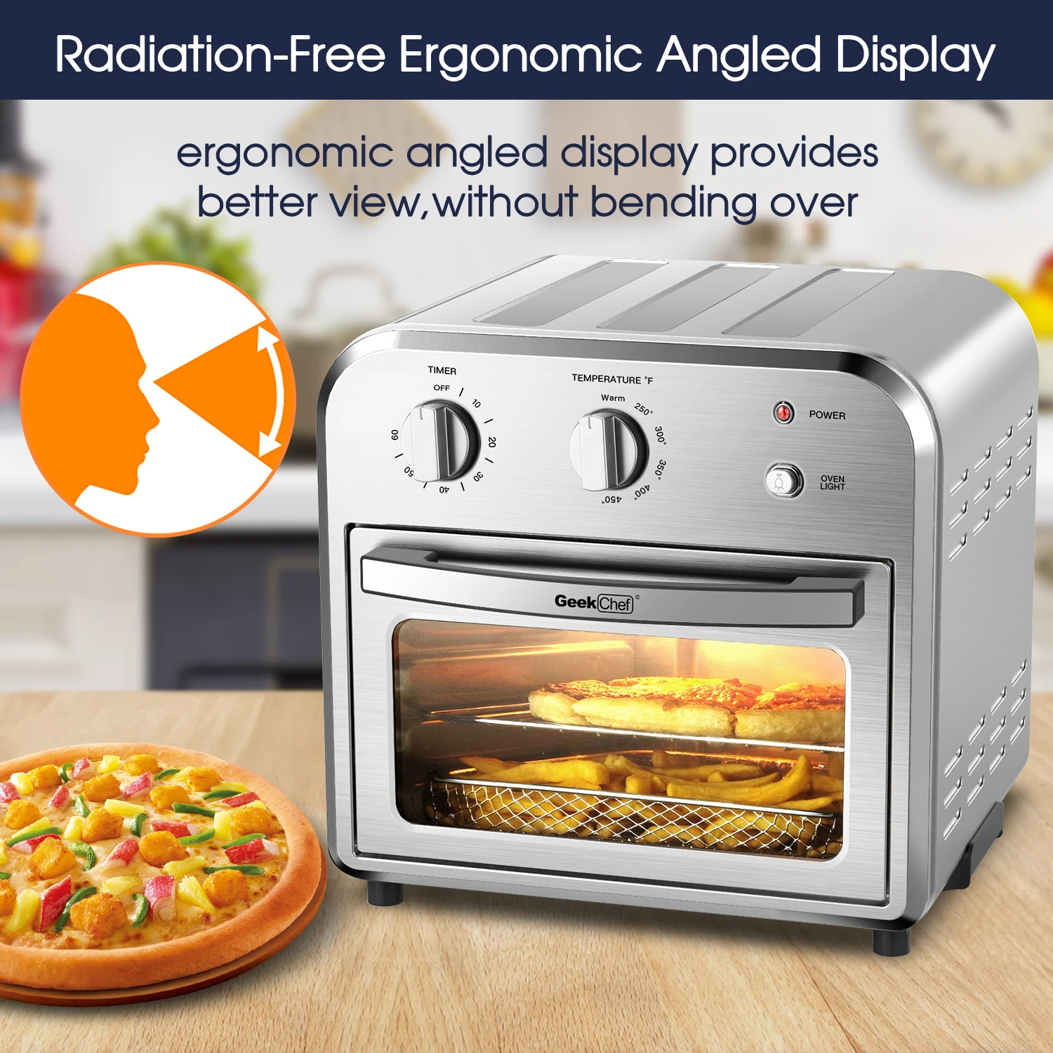 10 Liter Air Oven  Air Fryer, Multifunctional oven, <br>Healthy and Oil Free - Image 5