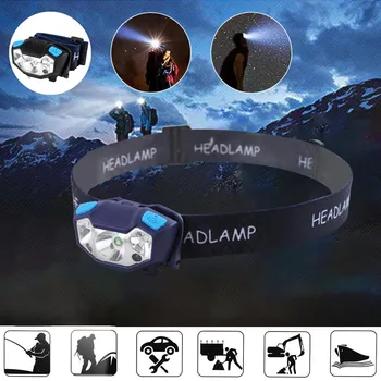 

USB Rechargeable LED Headlamp Headlight Head Lamp Torch Flashlight Waterproof Camping Hiking Night Fishing Light Headlamp