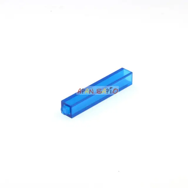 20pcs DIY Building Blocks Thick Bricks 1x1x5 Dots Educational Creative Plastic Toys for Children Compatible Brands Kids Gifts Transparent 20pcs