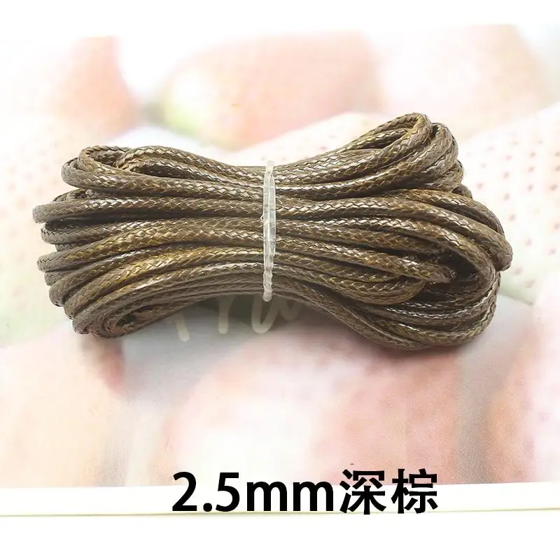 1M X DIY polyester wax rope necklace wax rope bracelet wax cord 2.5MM DIY Jewelry Accessories Accessories - Цвет: Dark Brown