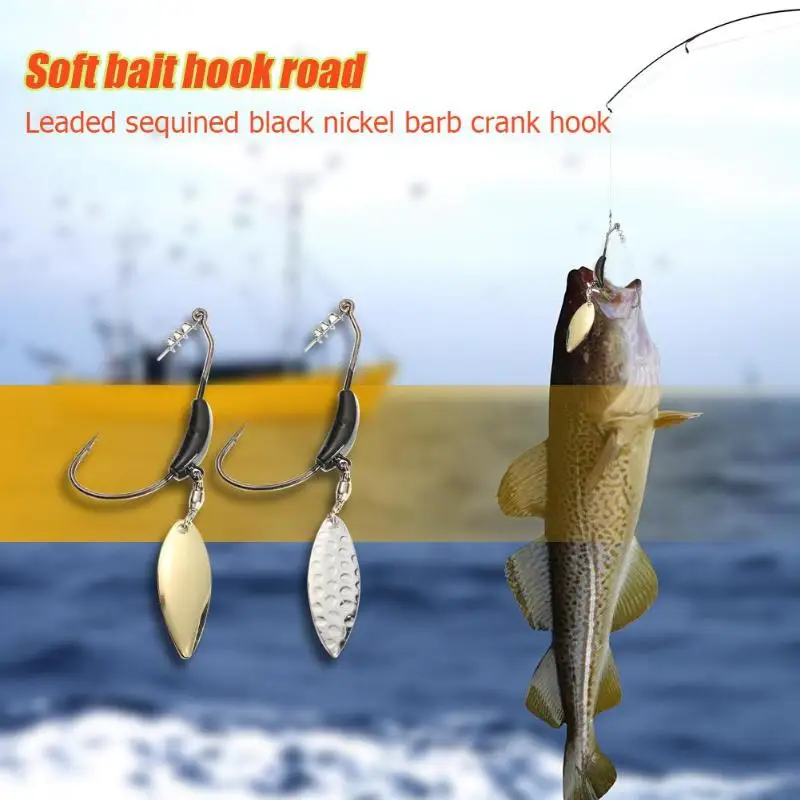 Fishinghook Crank Мягкая приманка крючок свинцовая металлическая ложка блестки Рыболовные снасти