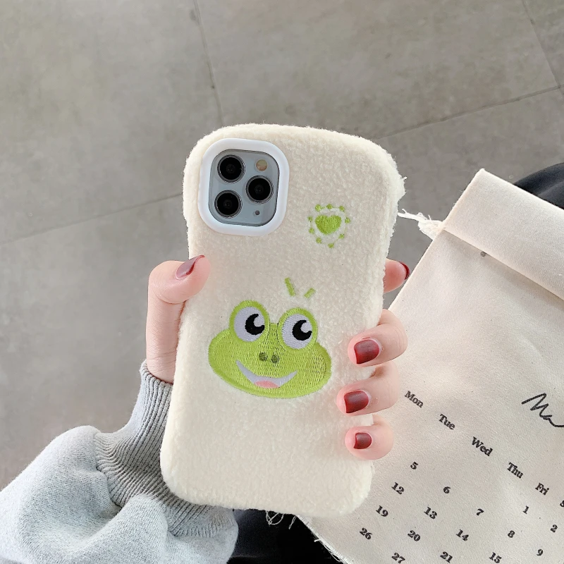 GlamPhone чехол, плюшевая лягушка, чехол для телефона для iPhone11Pro/Max X XS Max XR, мягкий силиконовый чехол для iPhone11 7 8 6 6s Plus, чехол