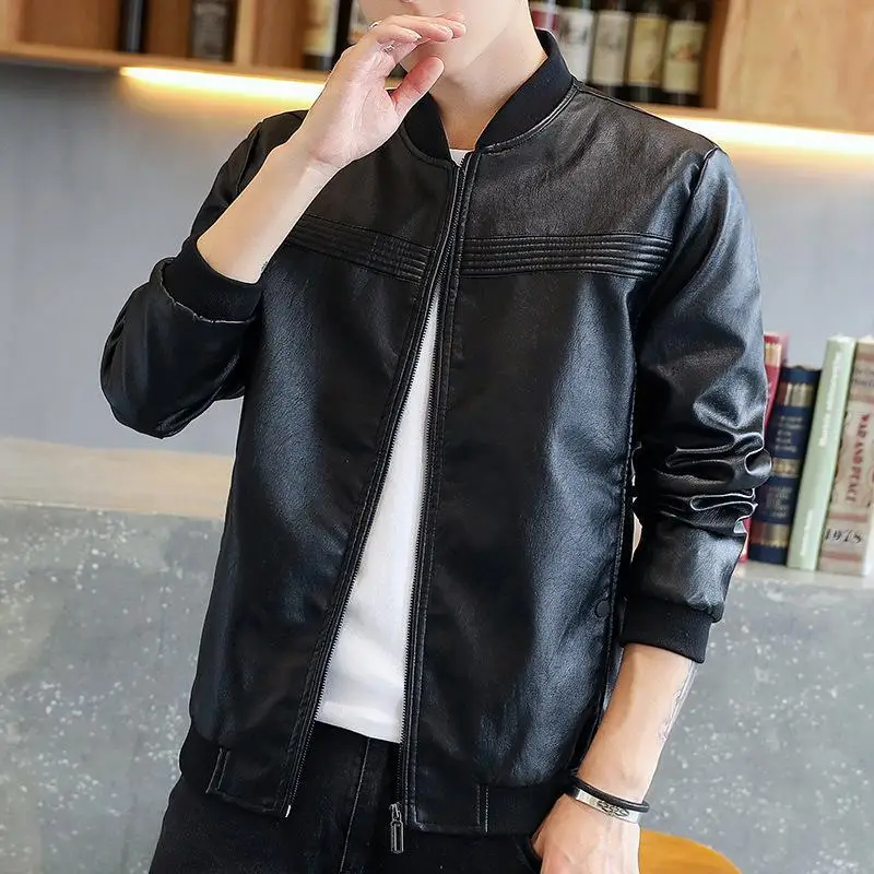 Men's Jacket Slim Pu Leather Men's Jacket Men's Clothes Mens Jackets And Coats Streetwear Mens Fashion Men's Jacket Slim Pu Leather Men's Jacket Men's Clothes Mens Jackets And Coats Streetwear Mens Fashion