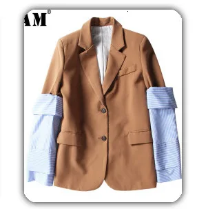 [EAM] 2020 New Spring Autumn V-Neck Long Sleeve Waist Bandage Loose Big Size Temperament Dress Women Fashion Tide JU356