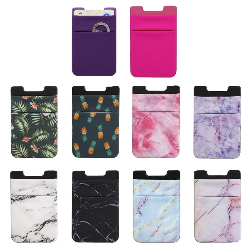 

1PCS Adhesive Sticker Back Cover Credit Card Holder Bag Case Pouch For Cell Phone Women Men ID Bus Card Key Wallet Purse