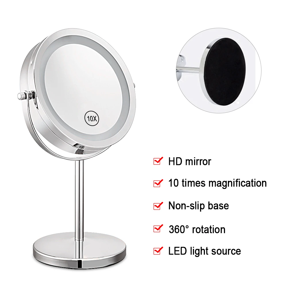Круглое двухстороннее зеркало для макияжа с увеличением|magnifying mirror|makeup mirrorcosmetic
