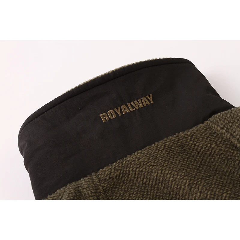 ROYALWAY, новинка, мужская флисовая куртка, зимняя, теплая, для путешествий, с воротником-стойкой, удобная, софтшелл, куртки для мужчин, RFLM3228E
