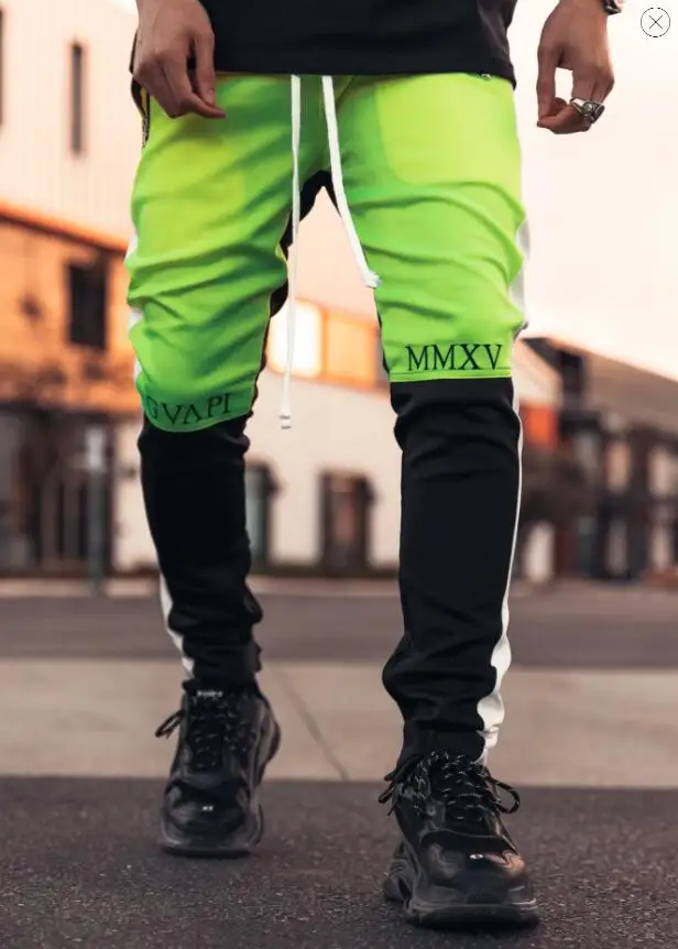 

GUAPI GVAPI MMXV NEON BIKER TRACK PANTS Sweatpants Mens Joggers Pants