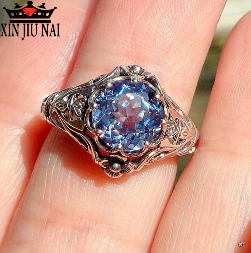 2018 New Arrival Mystery Rainbow Ring Female Hollow Flower Fashion 925 Silver Wedding Engagement Rings For Women | Украшения и