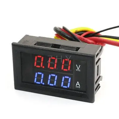 

Red Blue LED Display Voltmeter Ammeter DC0-100V 5A Volt Measuring