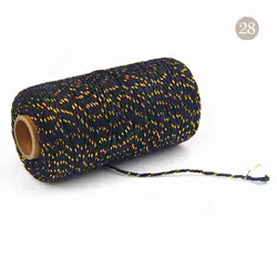 Metallic Gold and Silver Twine - 1.5mm, 100M Roll - Non - Slip String for Crafting and DIY Projects (Black gold)