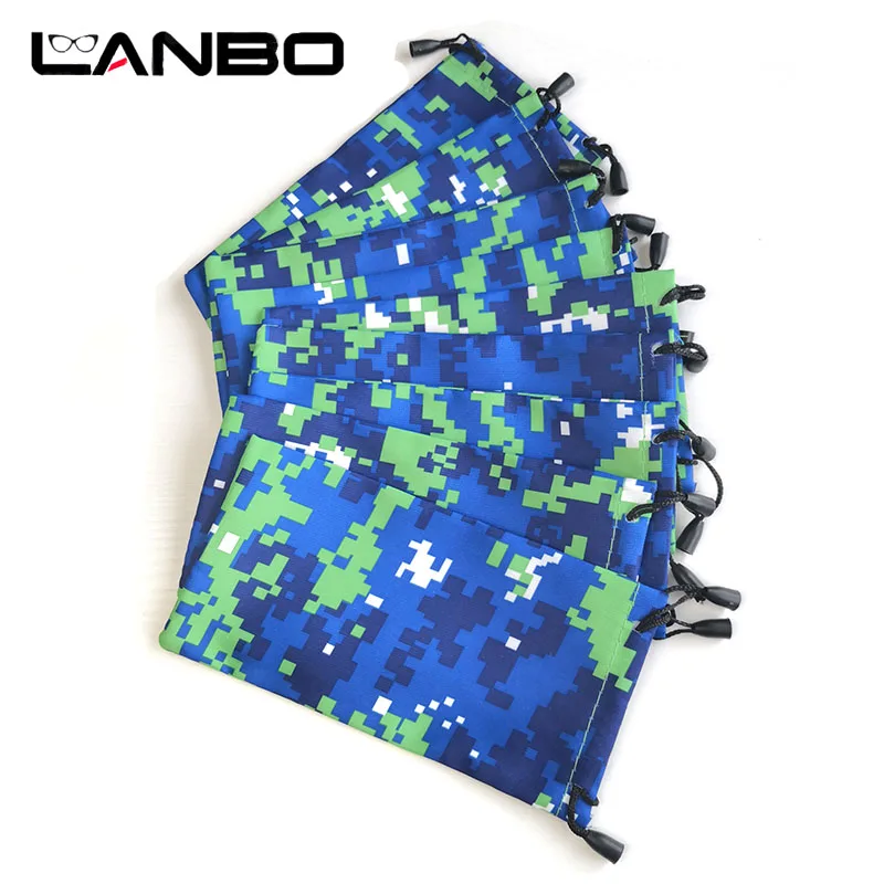 LANBO 100 шт./лот, Чехол для очков из мягкой ткани, сумка, чехол для солнцезащитных очков, пылезащитный чехол для очков, аксессуары для очков в крапинку
