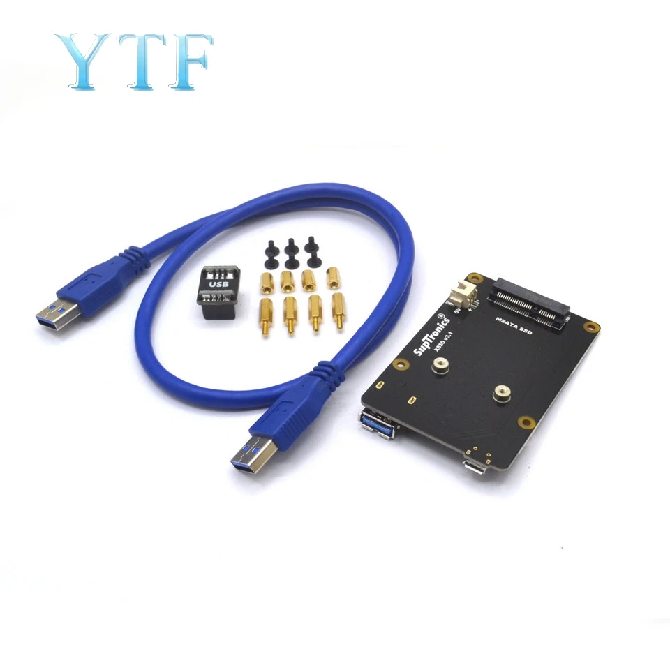Günstige Raspberry Pi 3B + X850 V3.1 mSATA SSD Festplatte Expansion Board Unterstützt 1TB USB 3.0