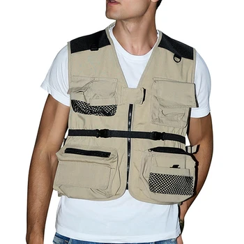 

Multi Pocket Outdoor Hiking Waistcoat Shooting Adjustable Vest Mesh Vest Photography Hunting Jacket Gilet Fish Jacket Equipment
