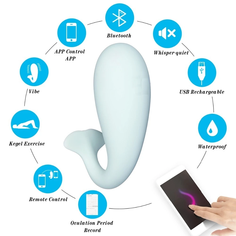 USB Charge 8 Modes Wireless App Remote Control Vibrator Soft Silicone Dildo Bluetooth Connect Adult Game Sex Toys For Women X145