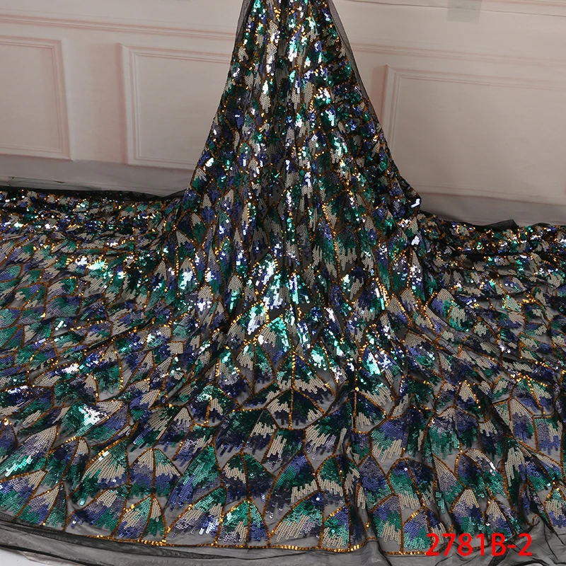 

Latest French Lace 2019 Sequins Lace Fabric Embroidery Tulle Lace For Nigerian Party Dress African Lace Fabric 2781b