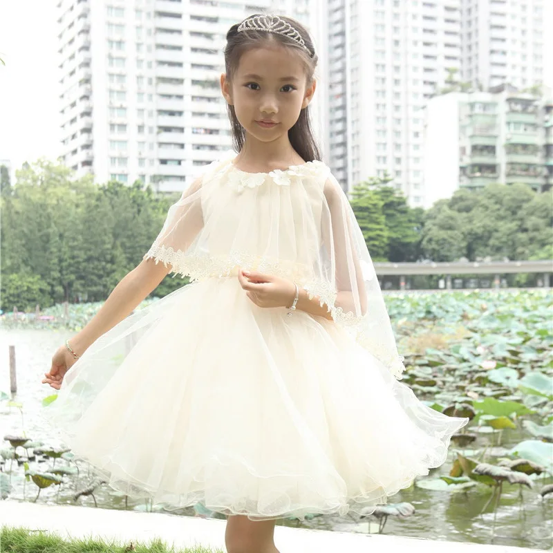 Детское платье принцессы с кружевной шалью|kids summer dress|dresses for girlssummer dresses girls |