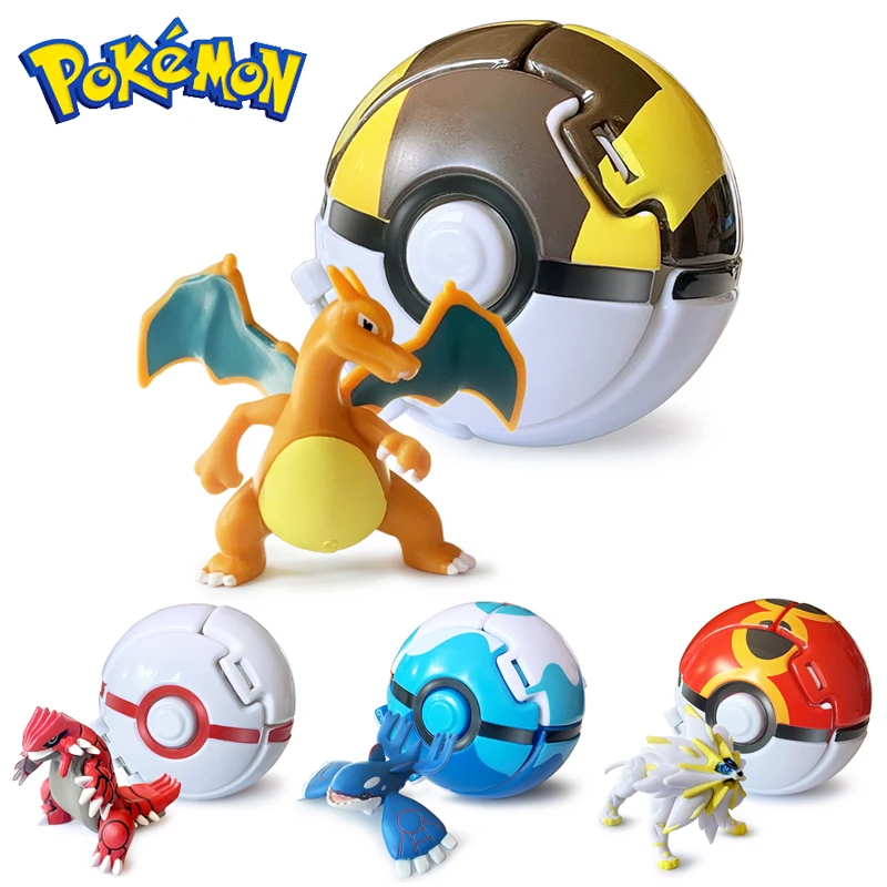 Покебол покебол взрывчатые игрушки Charizard Pikachu Mewtwo Solgaleo аниме Мультяшные куклы