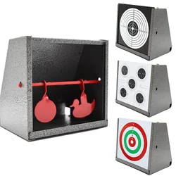 Bullet Trap Box for Airsoft Paintball Paper Targets, Bullet Box Mount Bracket Shooting Target for Pellets Gun Self Resetting