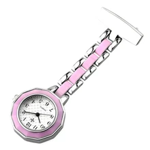 Высококачественные карманные часы для медсестер из нержавеющей стали с арабскими цифрами, Кварцевая брошь Doctor Nurse Pocket Rosegold, розовый, белый