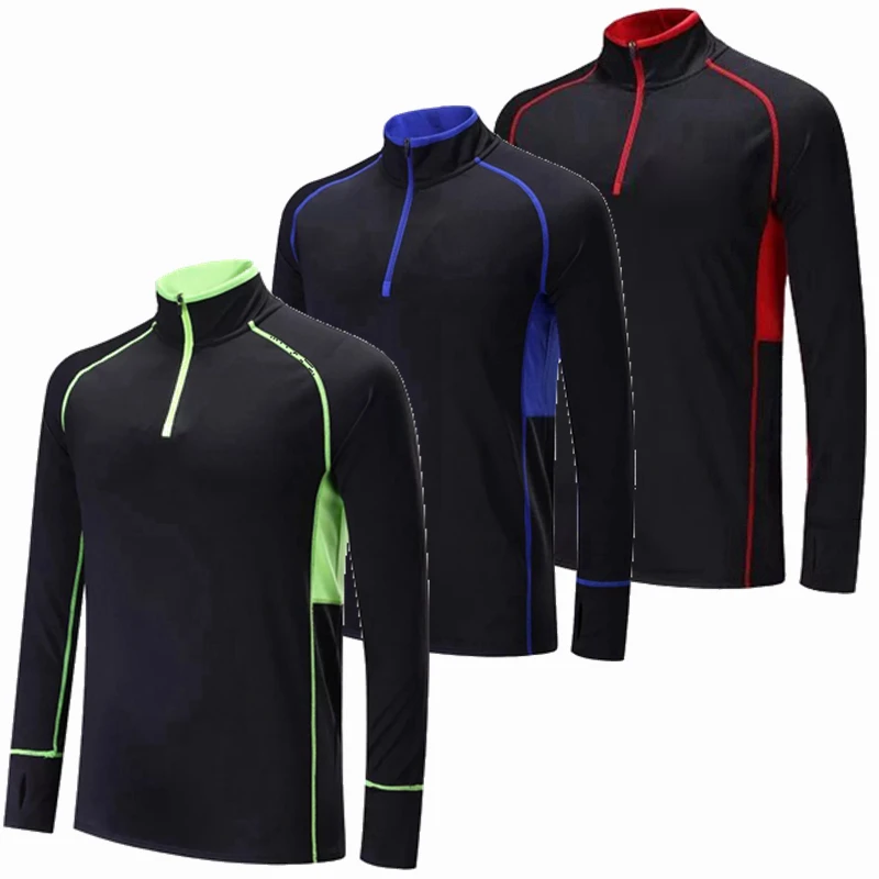 

GYM Running T Shirt Soccer football tennis Sports Outdoor training Clothing Men Kids boys Long sleeves Shirts Jogging Fitness