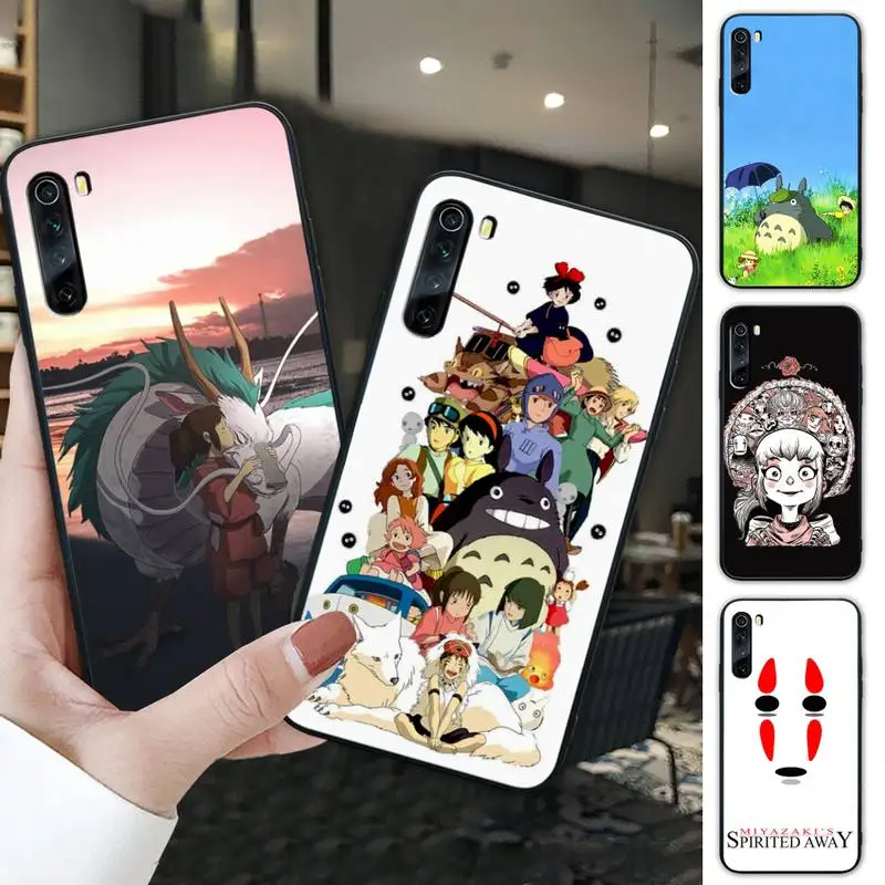 

Spirited Away Anime Black Silicone Cover Case For Xiaomi Redmi 4X 5 Plus 6 6A 7 7A 8 8A 9 Note 4 8 T 9 Pro Max Funda