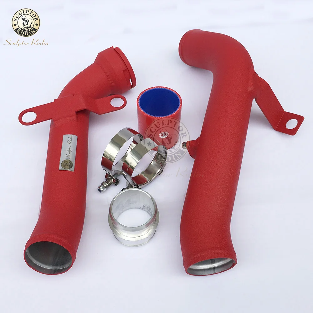 

urbo Discharge Pipe Conversion Boost Pipe Kit Fits For V.W Golf MK5/MK6/GT.I /Scirocco for Audi TT/A3 2.0TSI RED