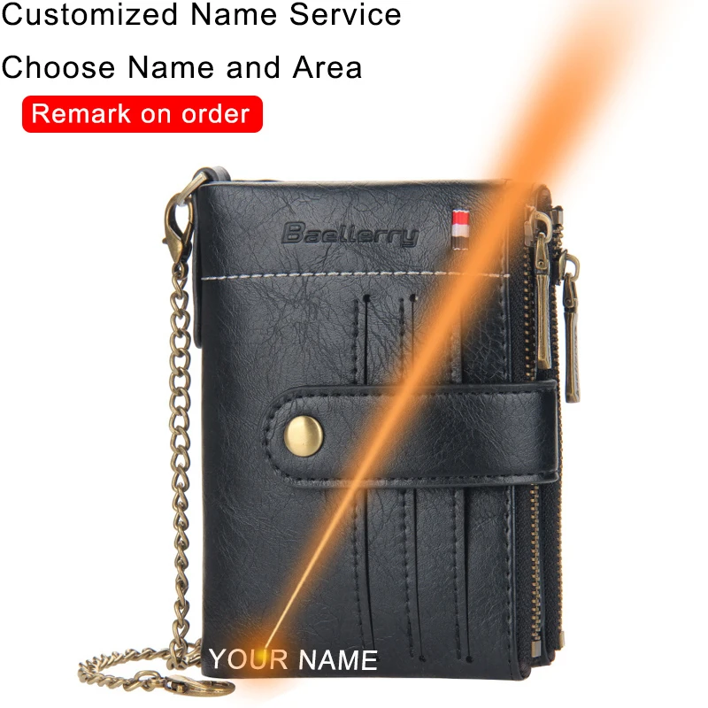 Billeteras de grabado cuero de alta calidad para hombres, grabador láser, billetera de moda, monederos negros pequeños, bolsas de dinero, regalos originales personalizados| | - AliExpress