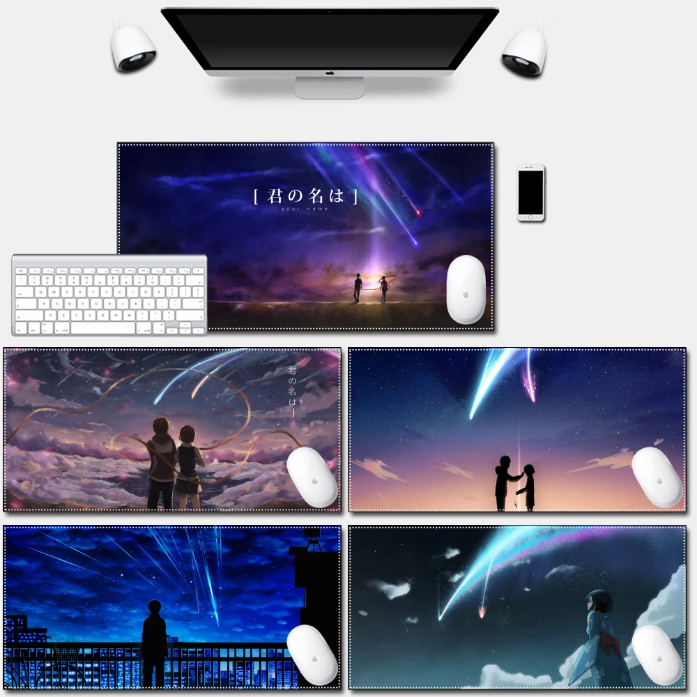 Mouse Pad Desk Mat Cartoon Anime Sexy Gaming Large Size Customization Your Name | Компьютеры и офис
