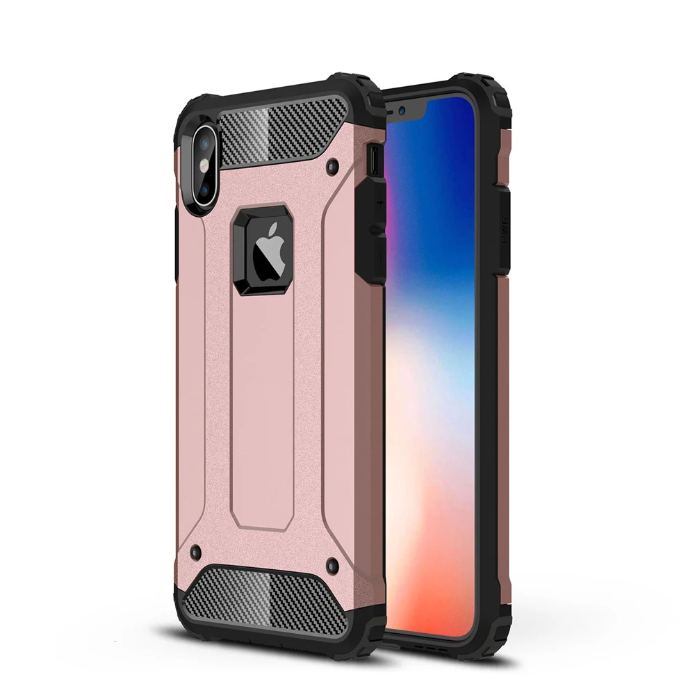 Чехол Scorpio Armor для Apple iPhone 11 Pro Max X XS XR 8 7 Plus 6 6S 5 5S SE военный класс прочный защитный чехол для телефона 100 шт - Цвет: Rose Golod