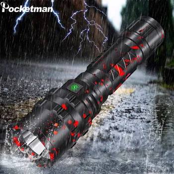 

Super Bright XHP50.2 LED Flashlight Xlamp Aluminum Hunting Waterproof Torch Light Powerful Lanterna Use 18650 26650 Battery