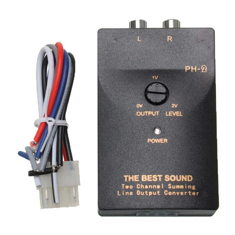 Universal Output Audio Converters Replacement Stable Car RCA Stereo High To Low VF Level Amplifier Subwoofer Speaker Signal PH-2 |