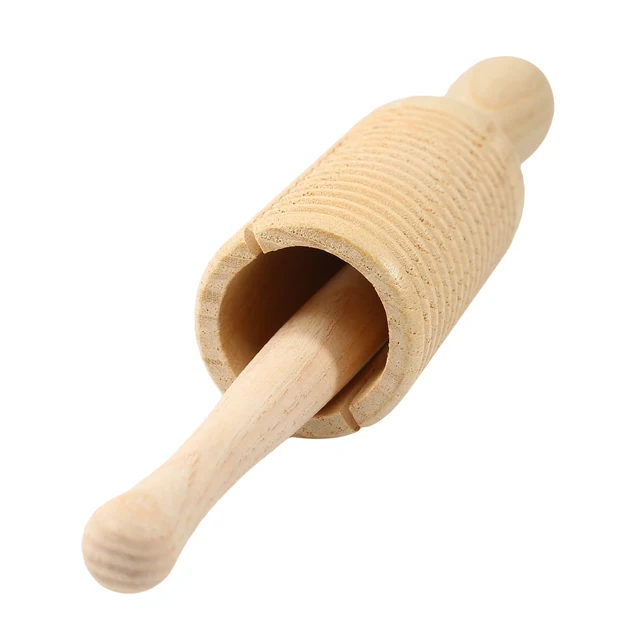 Wooden Musical Instrument for Children Kid Toys Sound Tube Small Single-threaded Ring Percussion Cylinder Croak Frog Barrel 6